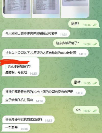 今天刚刚出的菲律宾牌照吊销公司名单